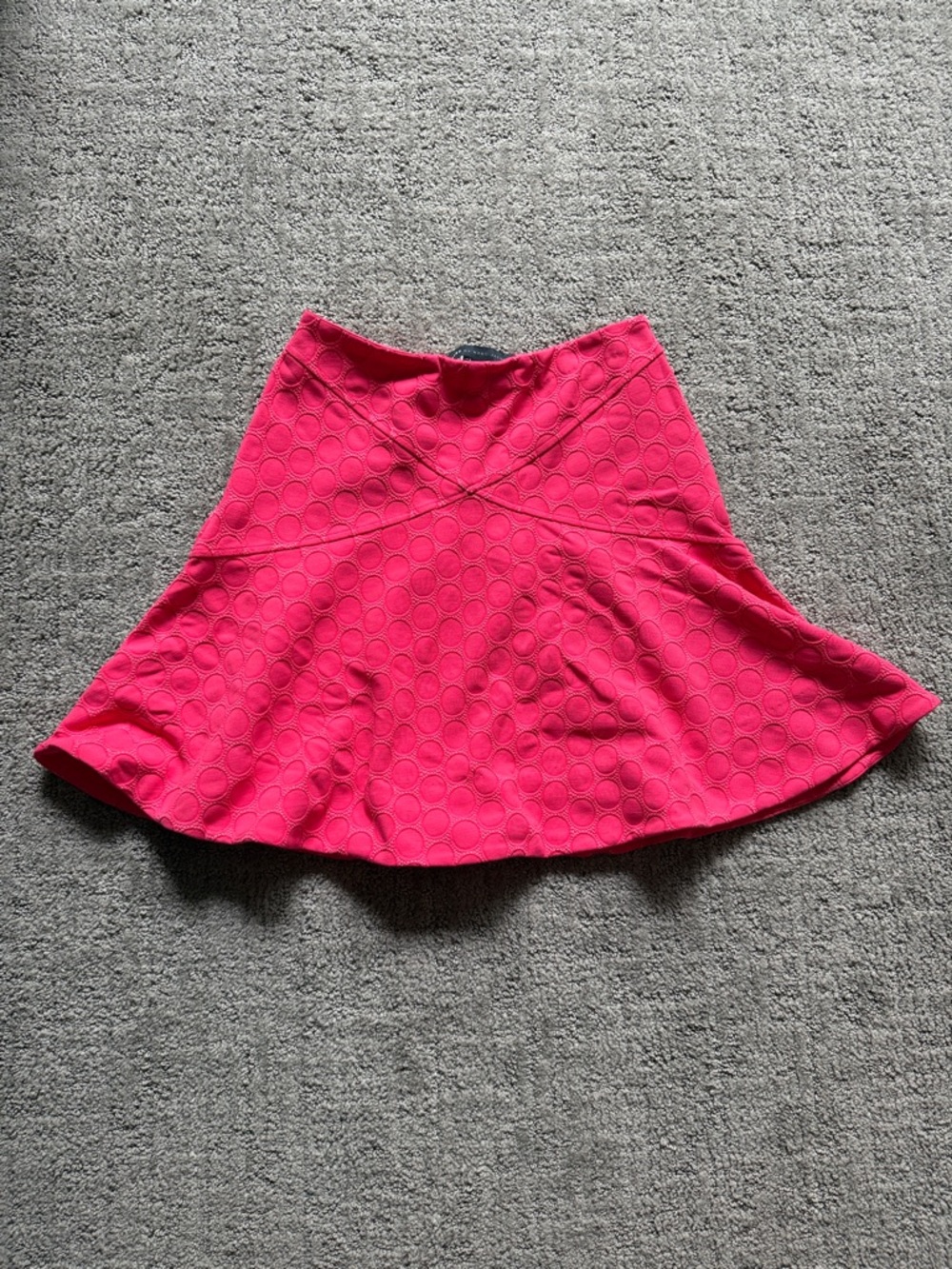 Marc by Marc Jacobs Flared Pink Circle-Textured Skater Skirt